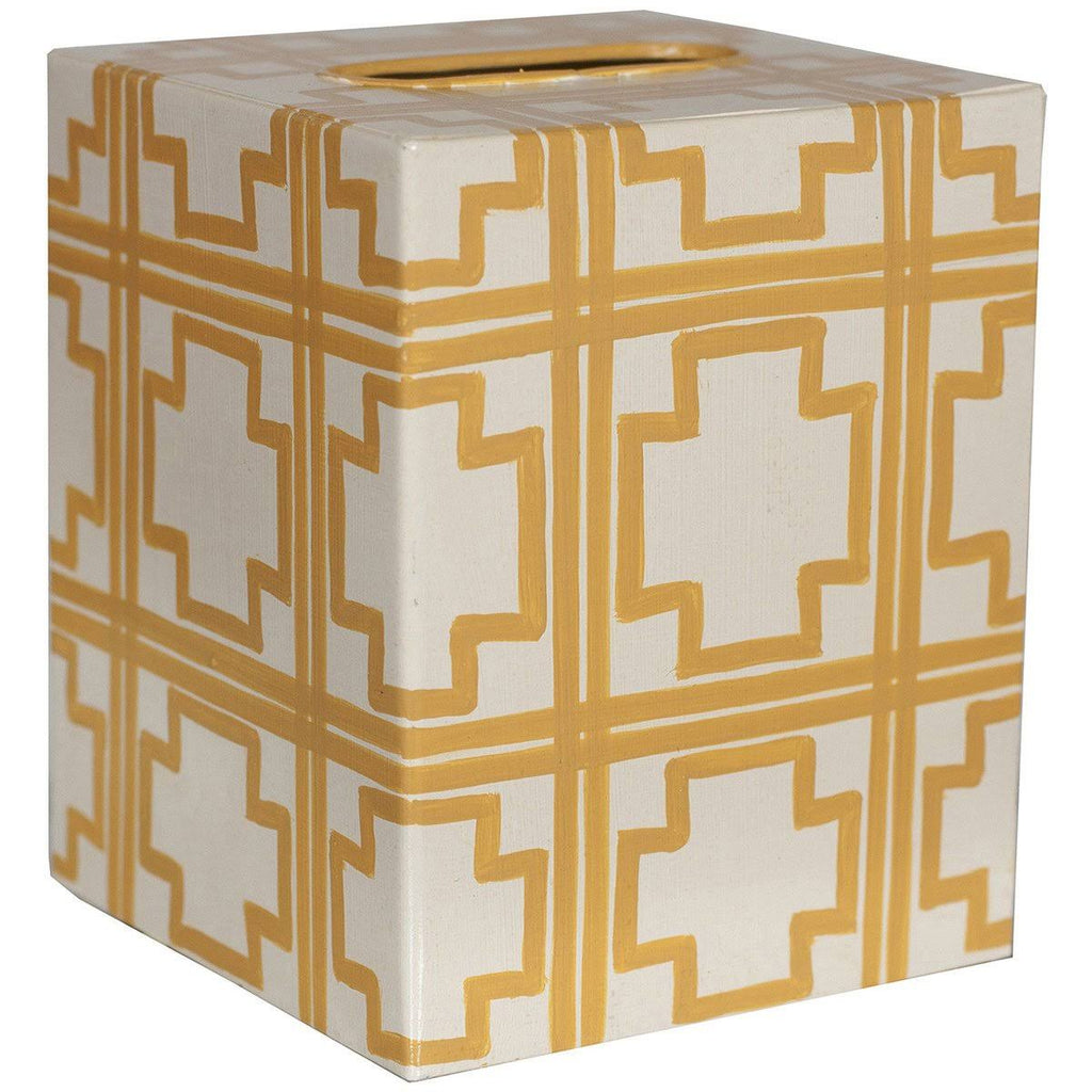 Kleenex Box Cream with Orange Squares X81116