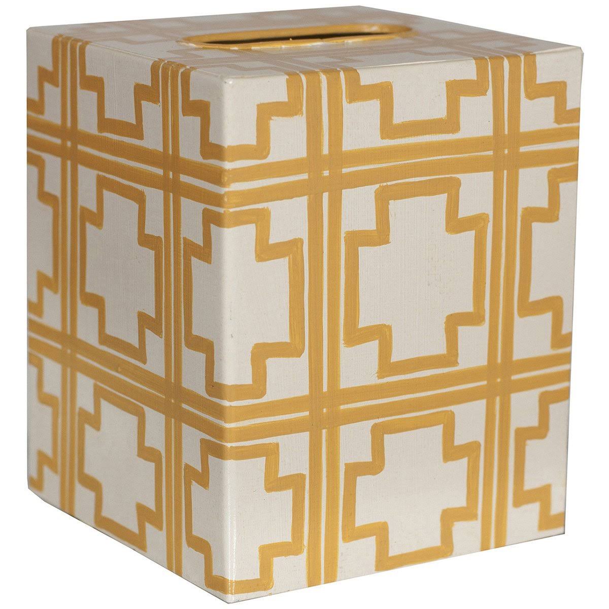 Kleenex Box Cream with Orange Squares X81116