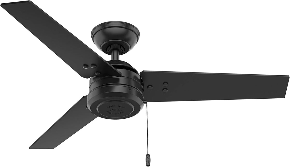 Matte Black 44 Ceiling Fan with Pull Chain Q128450