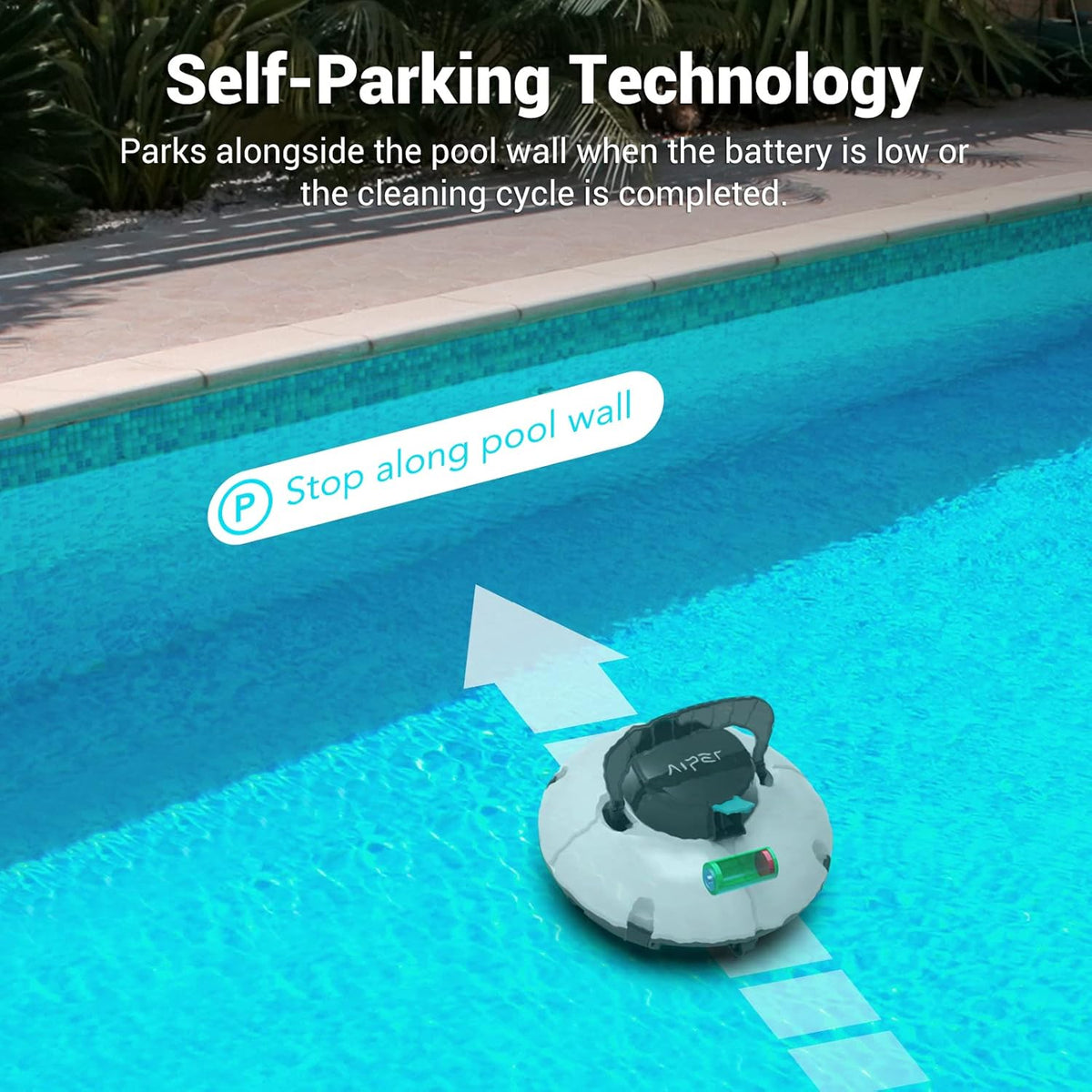 Cordless Robotic Pool Cleaner with Dual-Drive Motors G113703