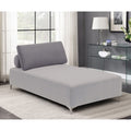 Grey Upholstered Accent Chaise with Removable Pillow V169707