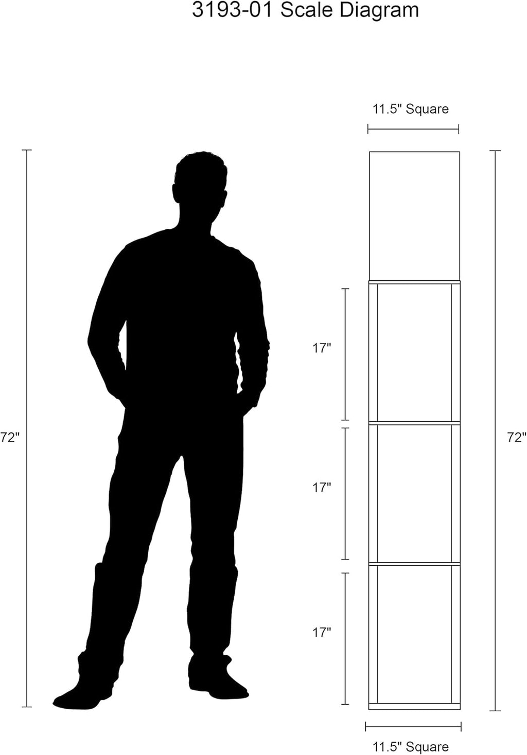 Black PVC Veneer Floor Lamp T1816
