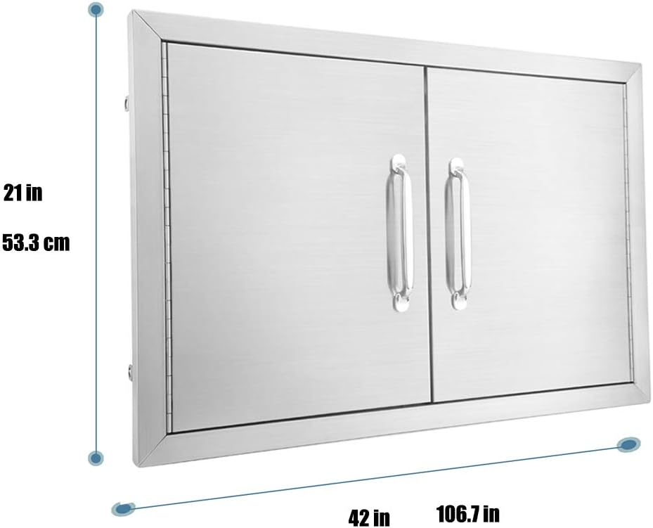 Stainless Steel Outdoor Kitchen Double Access Door C971