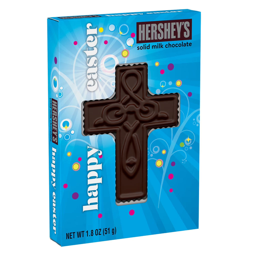 Solid Milk Chocolate Cross Easter Candy Gift Box 1.8 oz N468555