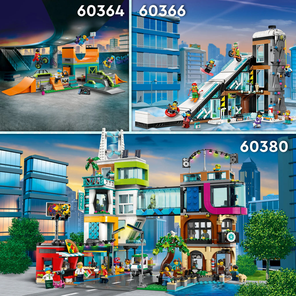 LEGO My City Apartment Building 60365 Toy Set with Connecting Three Floor Room Modules, Includes a Mobility Scooter, Bike and 6 Minifigures S7685