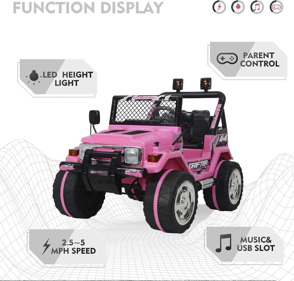 Pink 12V Kids Ride On Electric Car A3543
