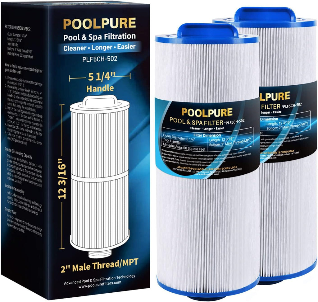 2 Pack Hot Tub Filter with 2" Male Thread K129