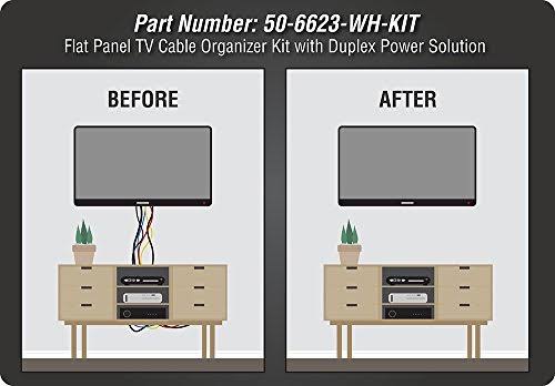 Flat Panel TV Cable Organizer Kit with Power Solution S164760