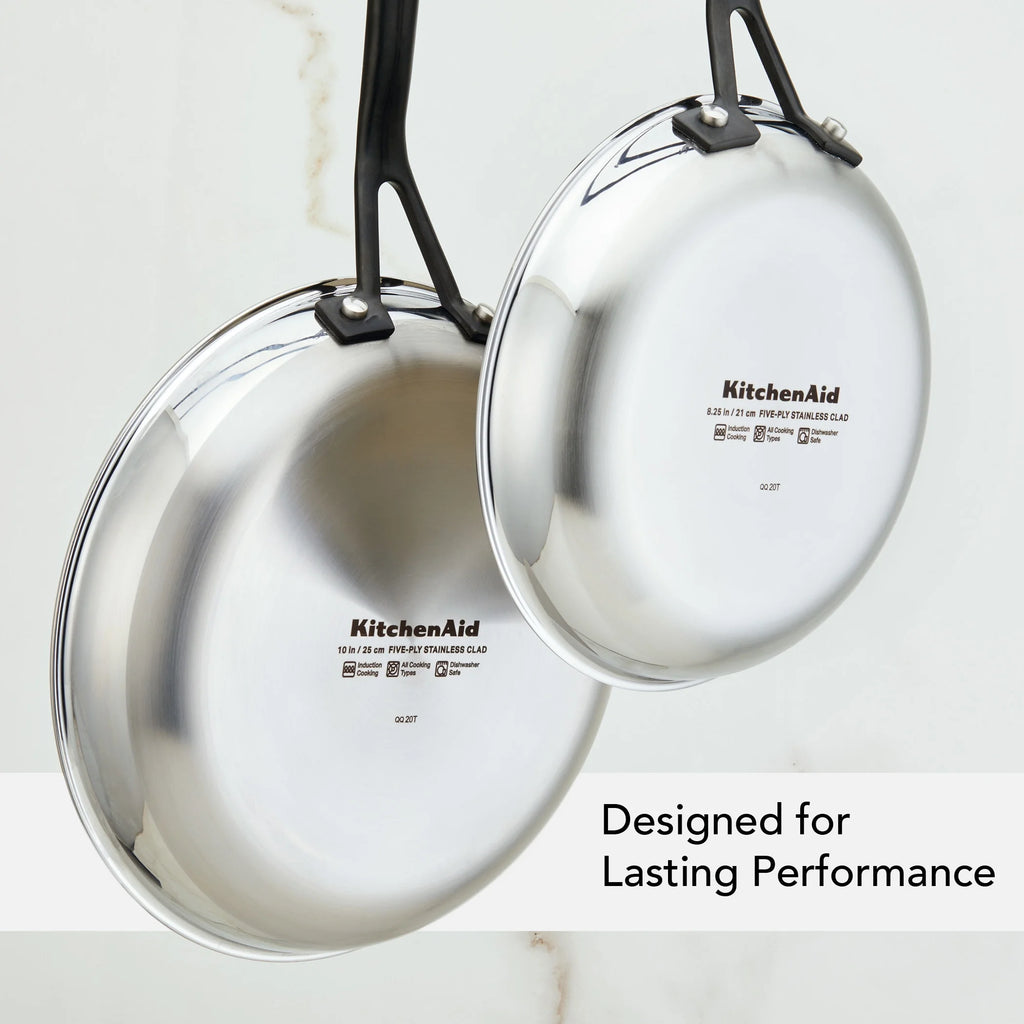2 Piece Stainless Steel Induction Frying Pan Set Q848239