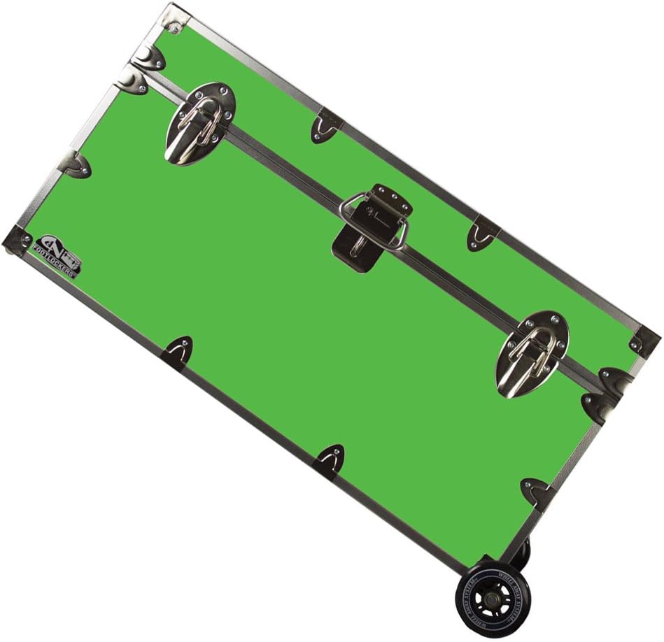Large 32 x 18 x 16.5 Inches Lockable Footlocker with Wheels X2523