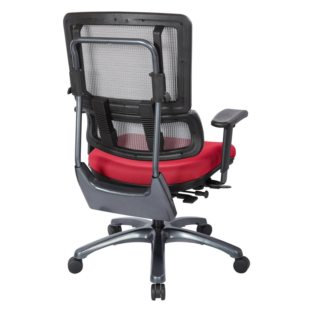 Orange Grey Mesh Back Chair with Titanium Base S999