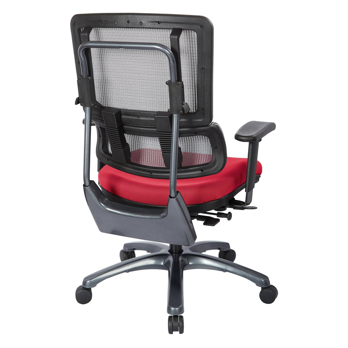 Orange Grey Mesh Back Chair with Titanium Base S999