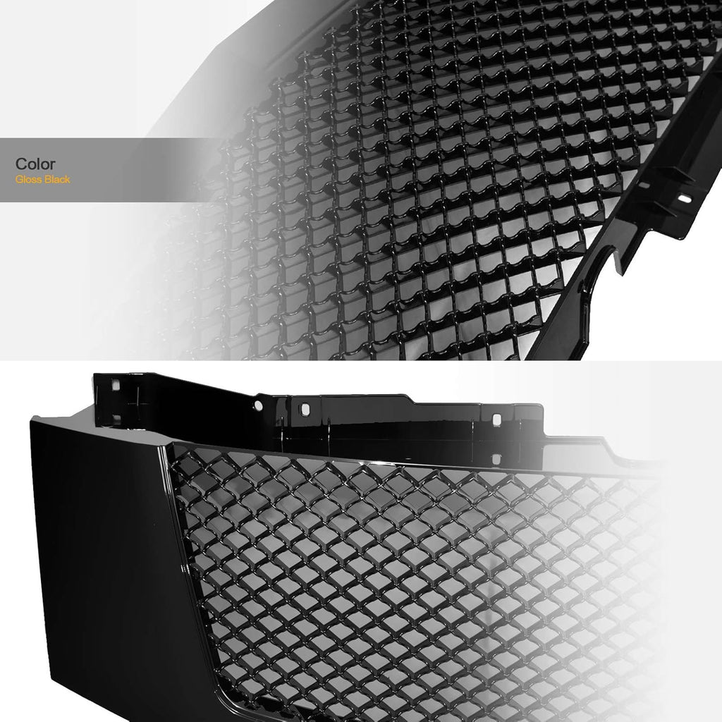 Black Mesh Front Hood Bumper Grille C51590