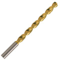 Carbide 130° Point Parabolic Flute Jobber Length Drill, Tin Coated, 69.85mm LOC D8085