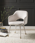 Cream Velvet Accent Chair Q4101