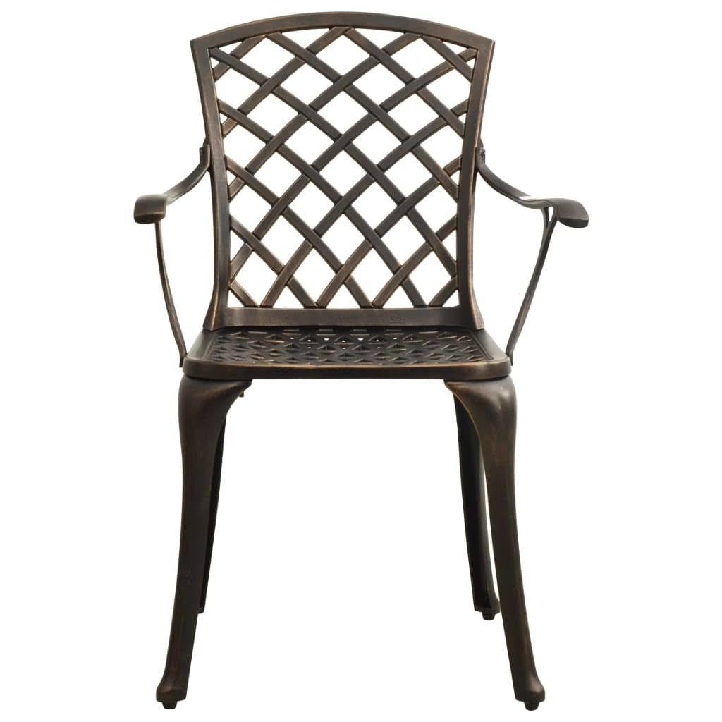 5 Piece Bistro Set Cast Aluminum Bronze A803744