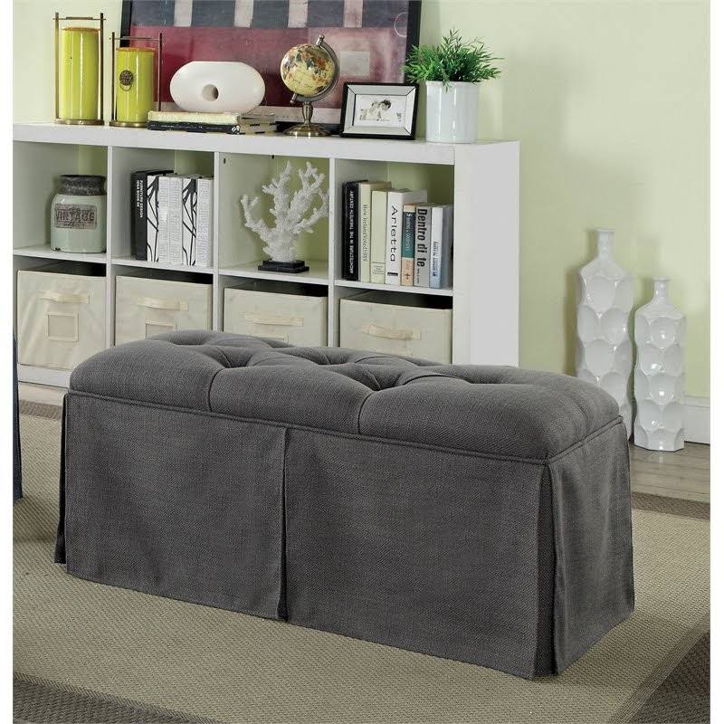 Gray Storage Bench B766845