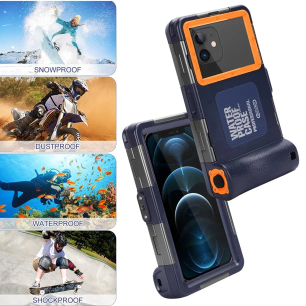 Waterproof Protective Case for Phones Up to 6.9 Inch with Lanyard S39310