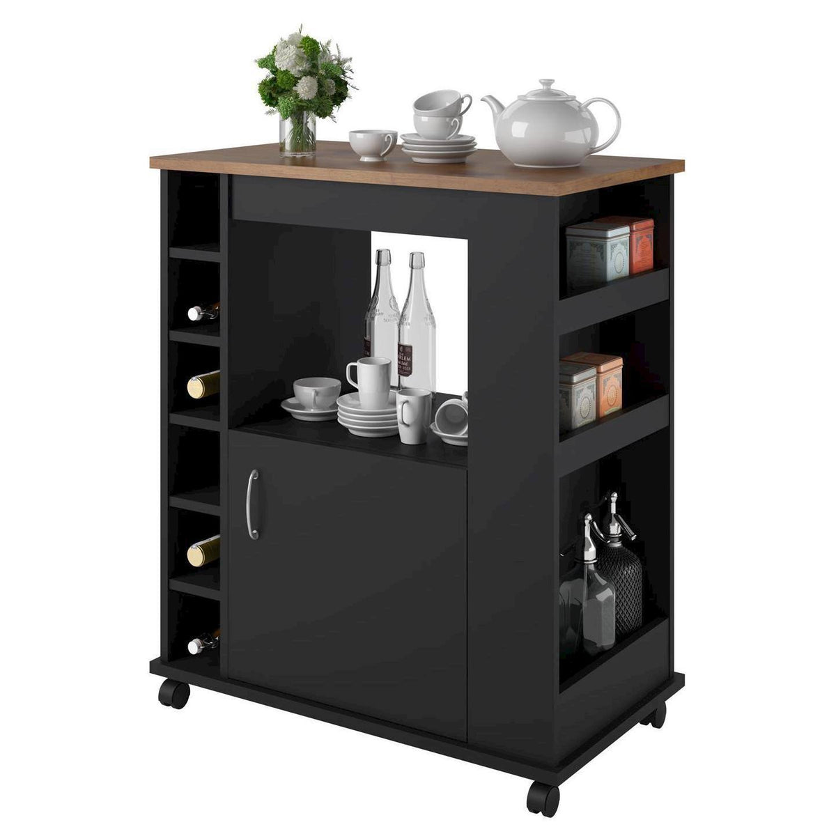Black Kitchen Cart X819028