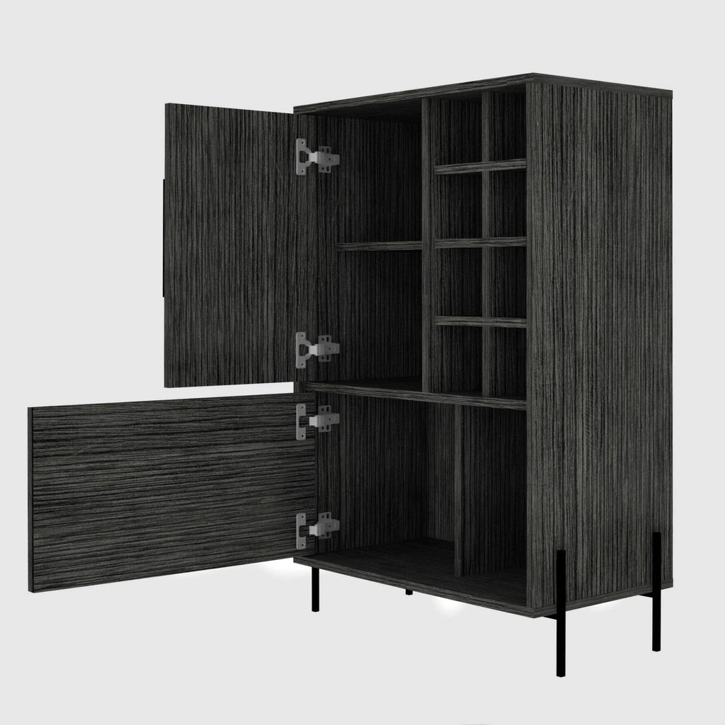 Smokey Oak Gray Oak Bar Cabinet G5522