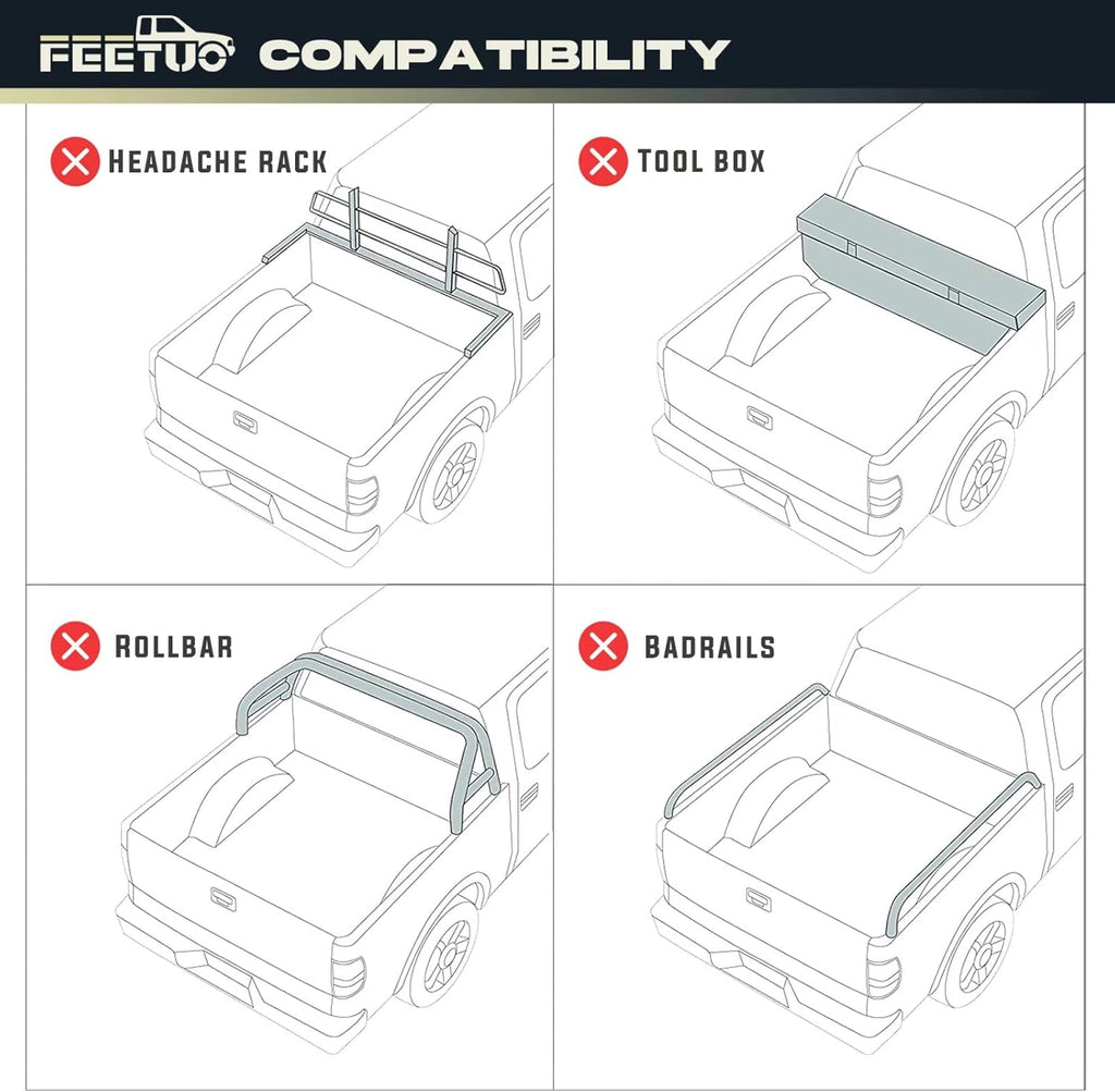 Soft Tri-Fold Tonneau Cover Truck Bed W87520