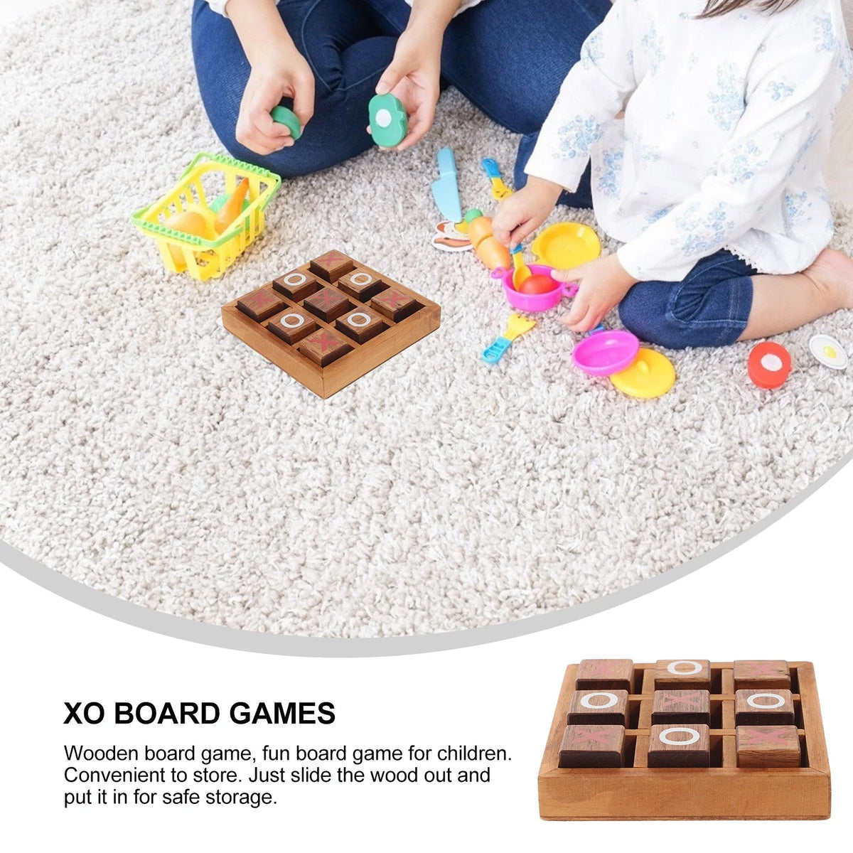 Tic Tac Toe Wooden Board Game Toy V8012