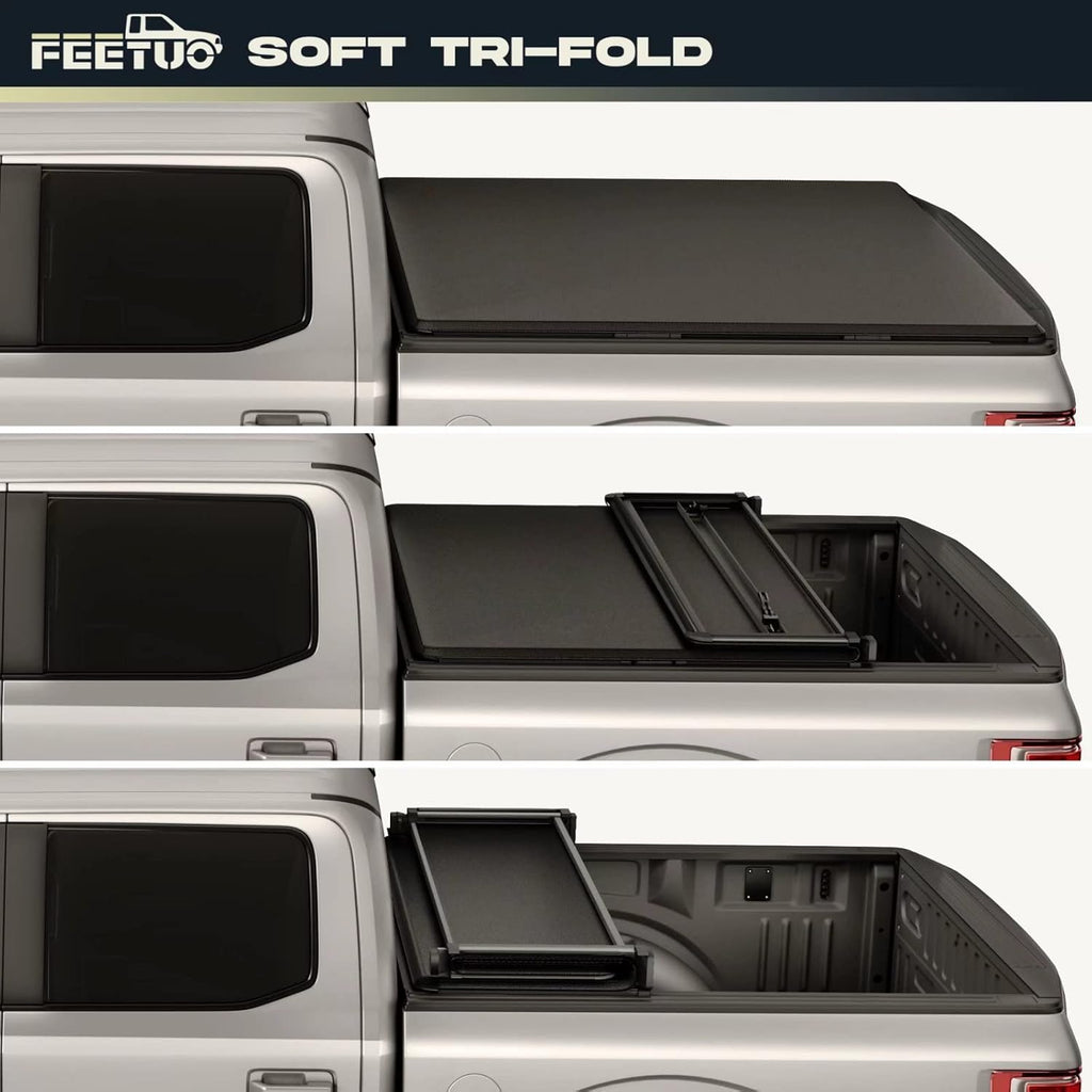 Soft Tri-Fold Tonneau Cover Truck Bed W87520