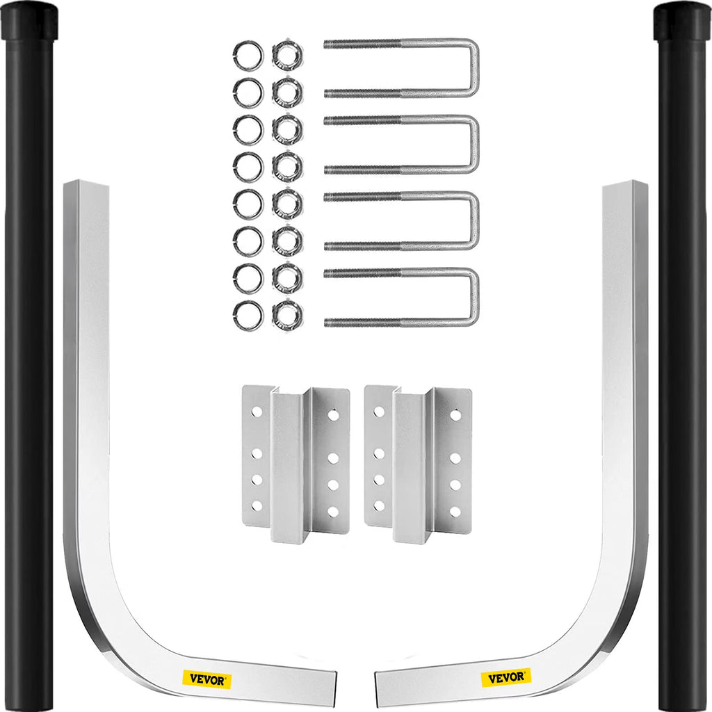 Boat Trailer Guide-on, 60", One Pair Galvanized Steel with PVC Tube Covers A5173