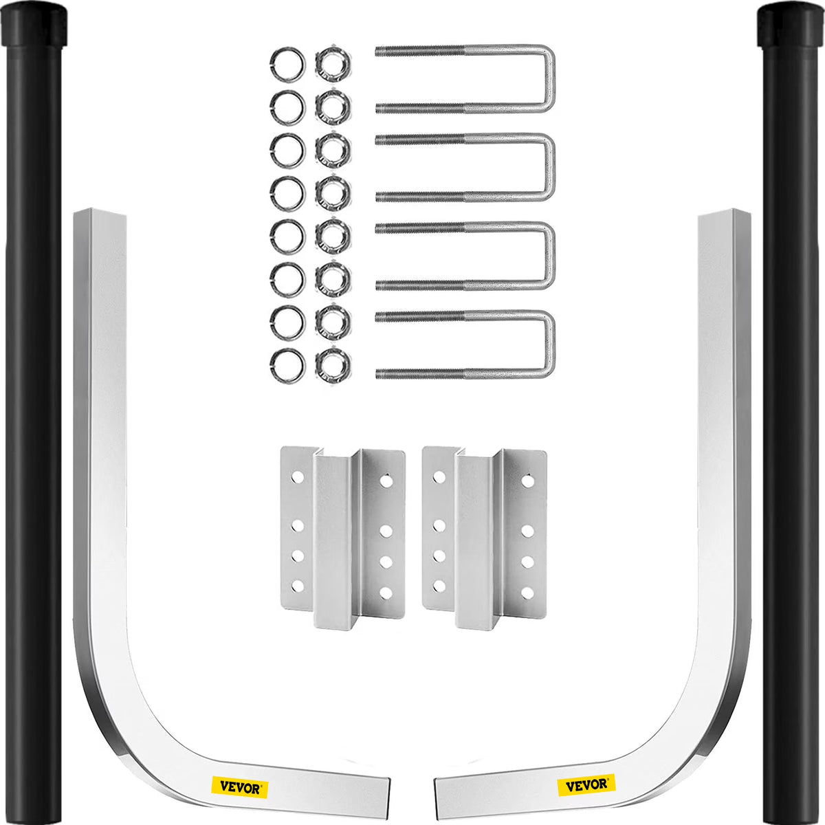 Boat Trailer Guide-on, 60", One Pair Galvanized Steel with PVC Tube Covers A5173