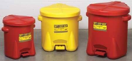 Yellow Polyethylene Oily Waste Can, 14 Gallon B219