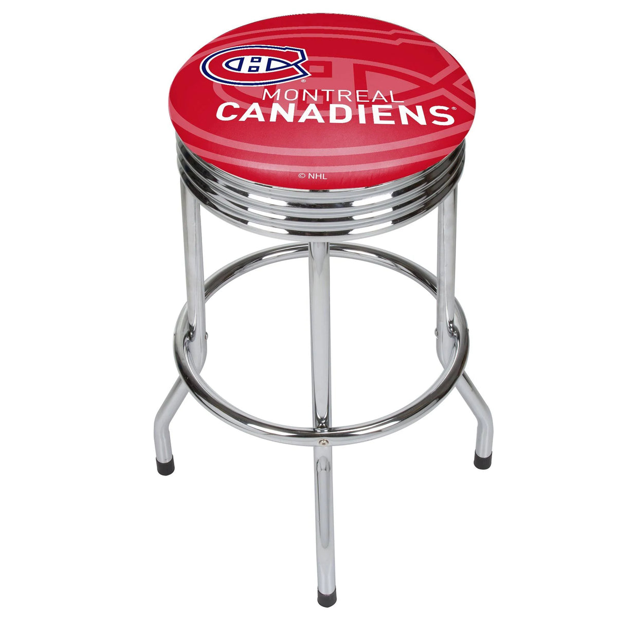 Chrome Ribbed Bar Stool G37700
