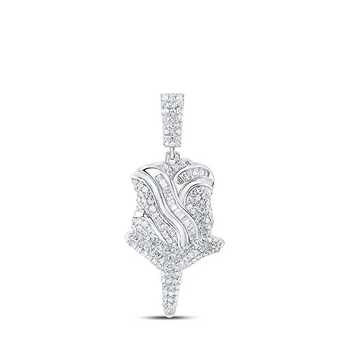 Round Diamond Rose Pendant M7417