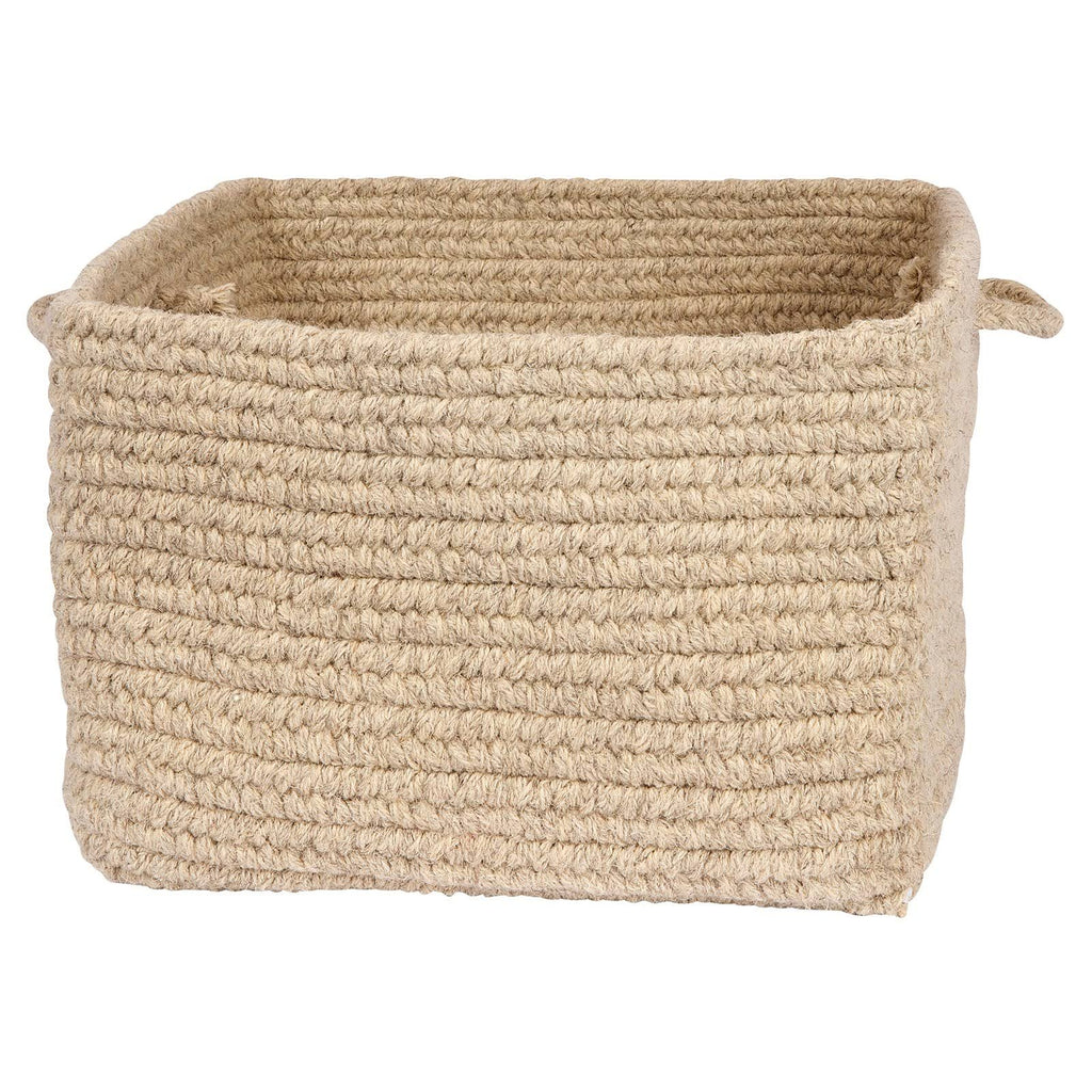 Natural Wool Light Beige Square Basket A853384