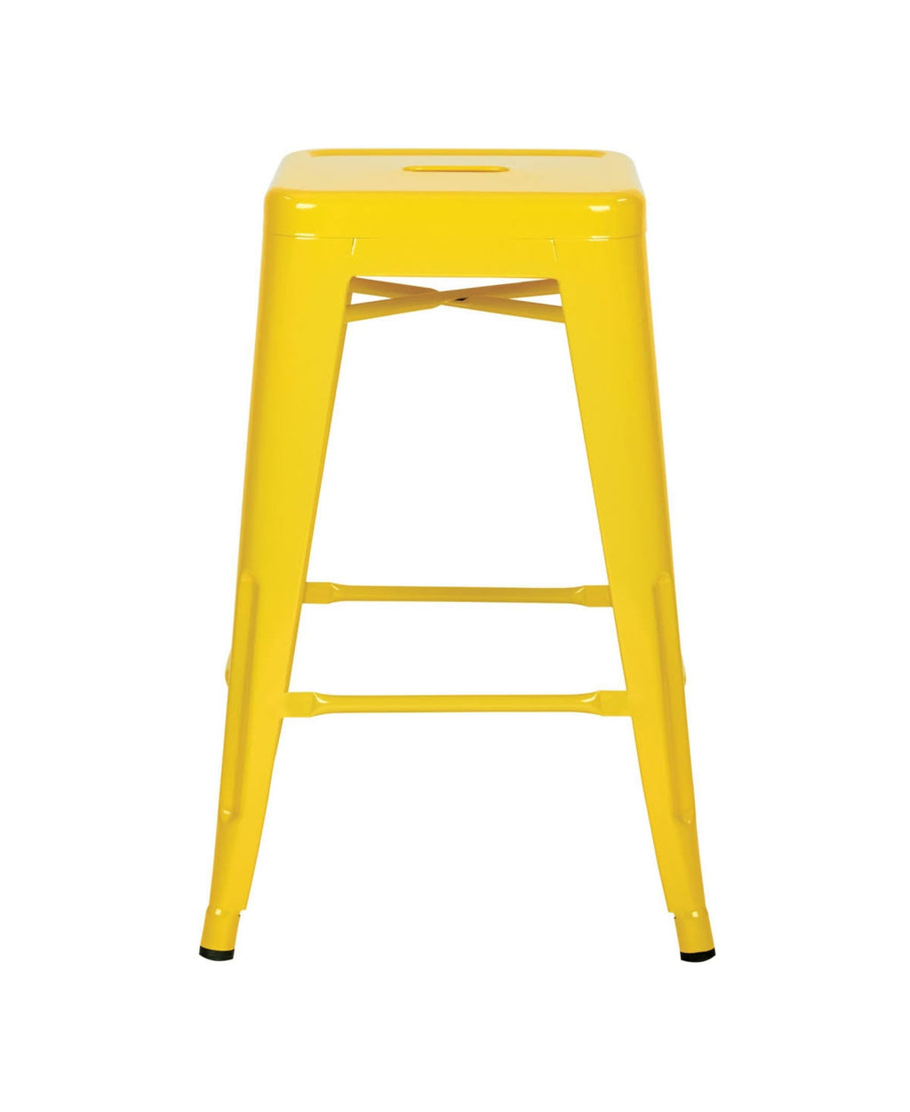 Yellow Steel Backless Barstool, 2-Pack F81627