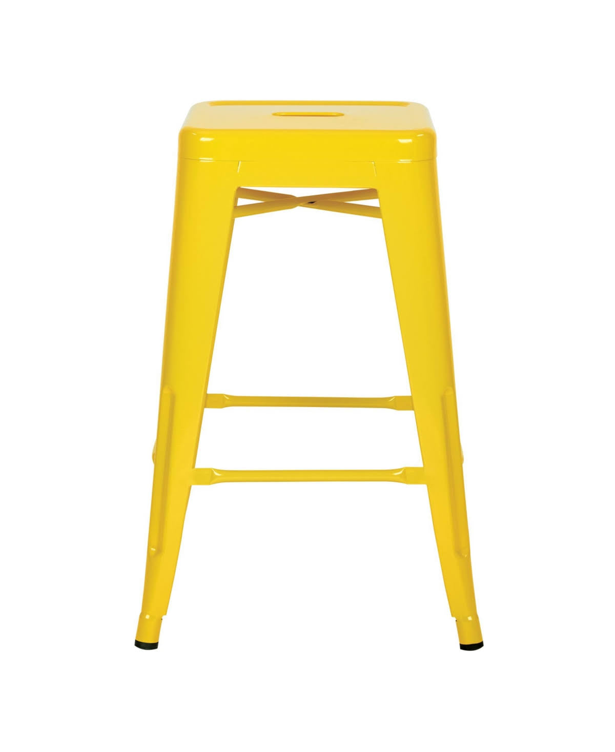 Yellow Steel Backless Barstool, 2-Pack F81627