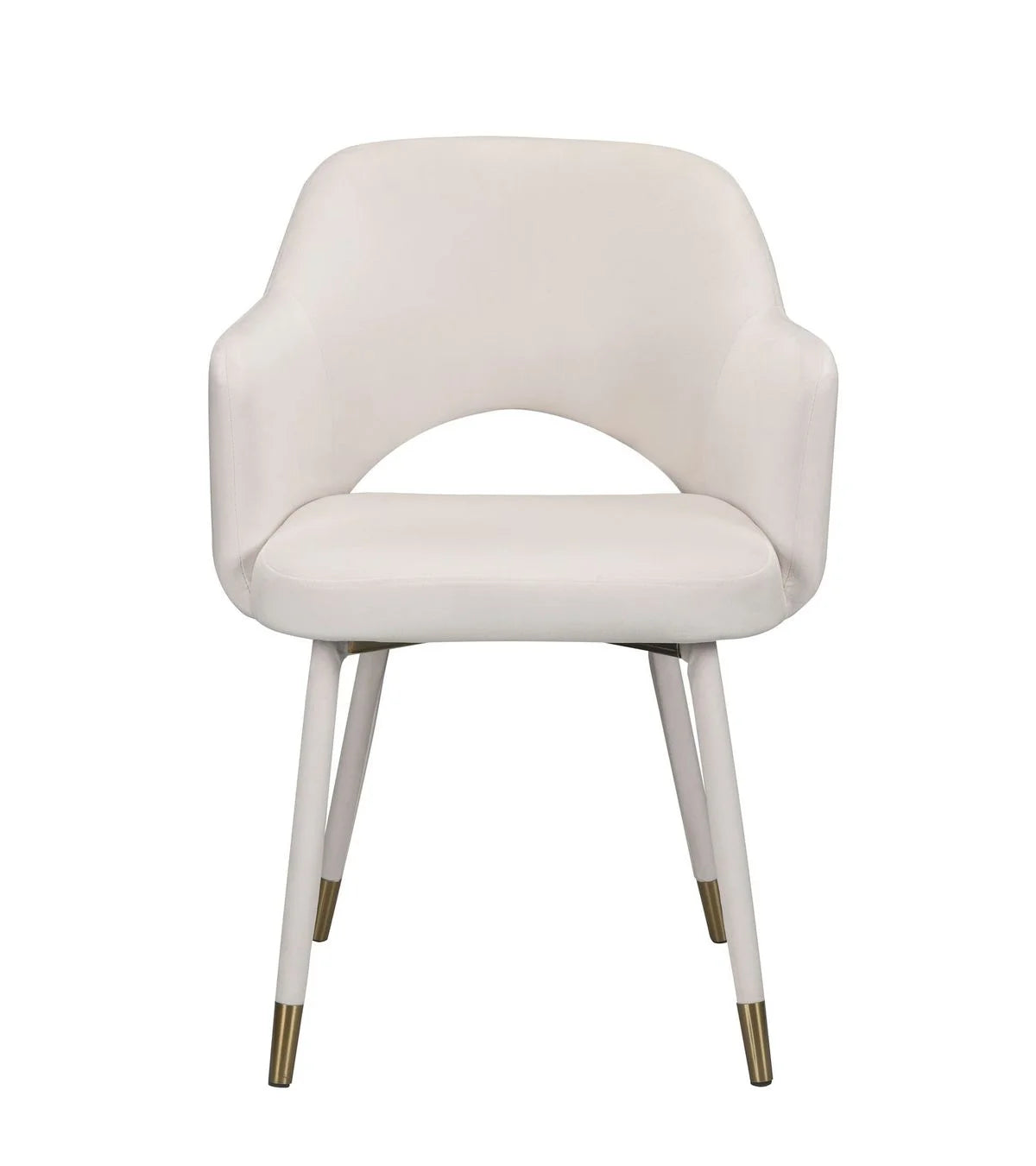 Cream Velvet Accent Chair Q4101