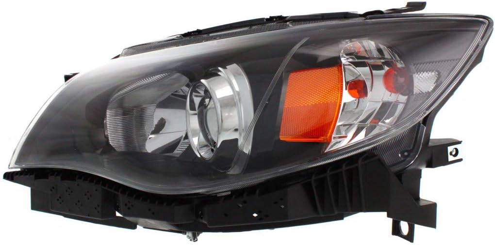 Headlight Assembly for Subaru Impreza with Bulbs Black Housing B829093