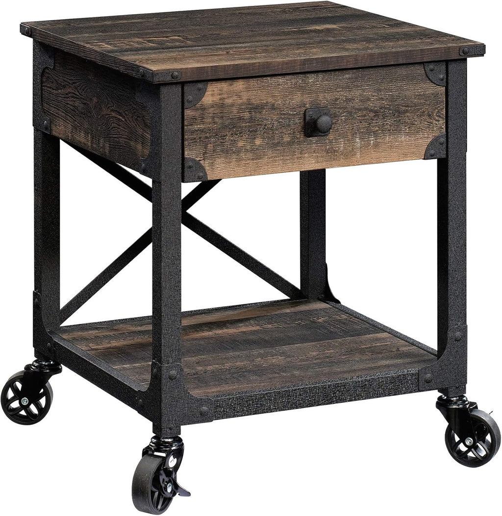 Steel River Side Table, Carbon Oak Finish B95778