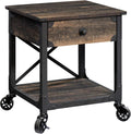 Steel River Side Table, Carbon Oak Finish B95778