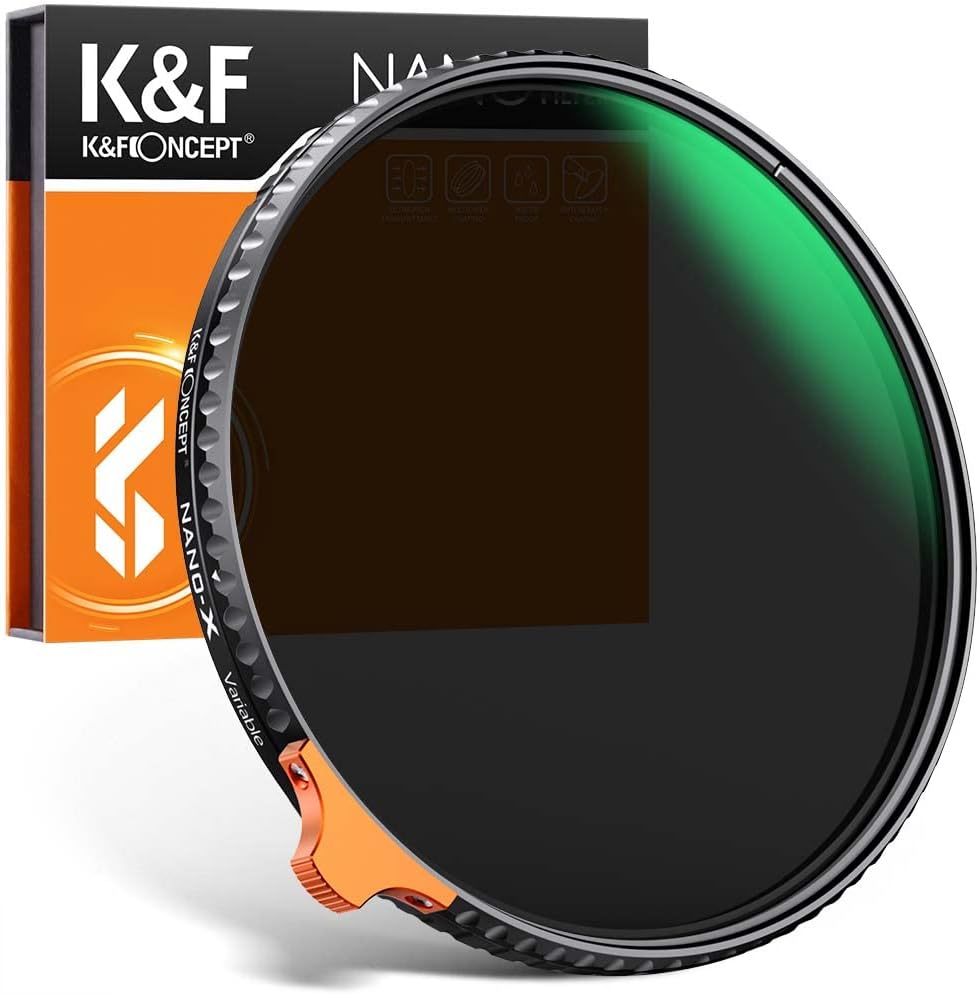 67mm Variable ND Filter ND2-ND400 with Multi-Layer Coatings AGC Glass Neutral Density Filter Pack of 2 W995979