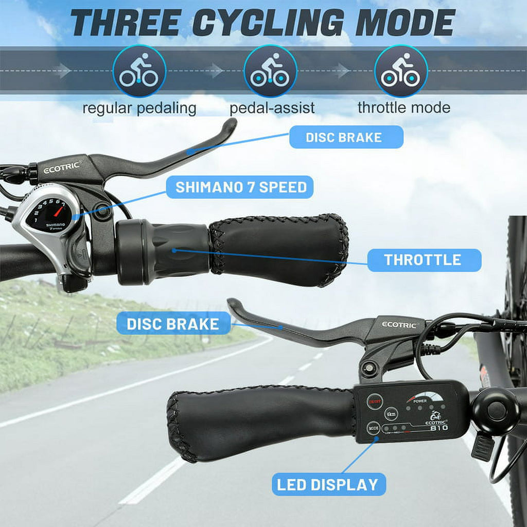 Black 26 In. 36 V 350 W 12.5 AH 7 Speed Electric Bike A283