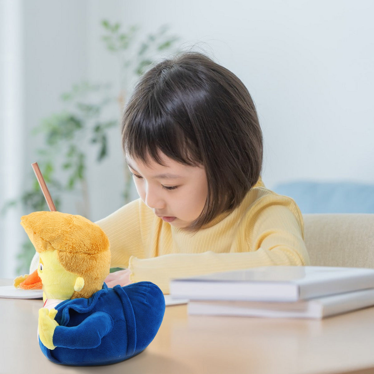 Plush Toy Duck Wearing Suit L387