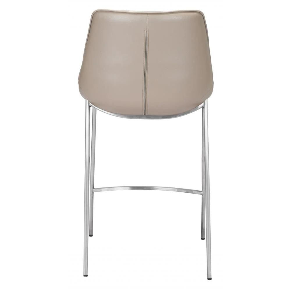 Gray Faux Leather Counter Chairs Z119