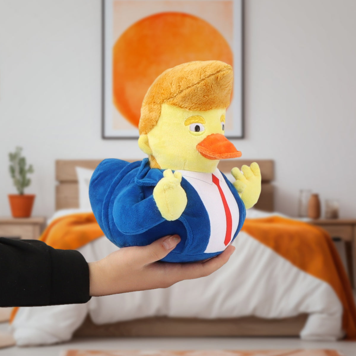 Plush Toy Duck Wearing Suit L387