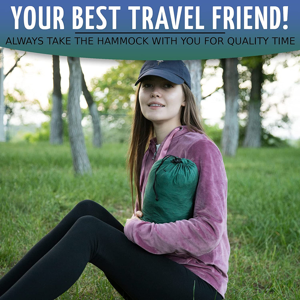 Camping Hammock with Mosquito Net and Tree Straps I96977