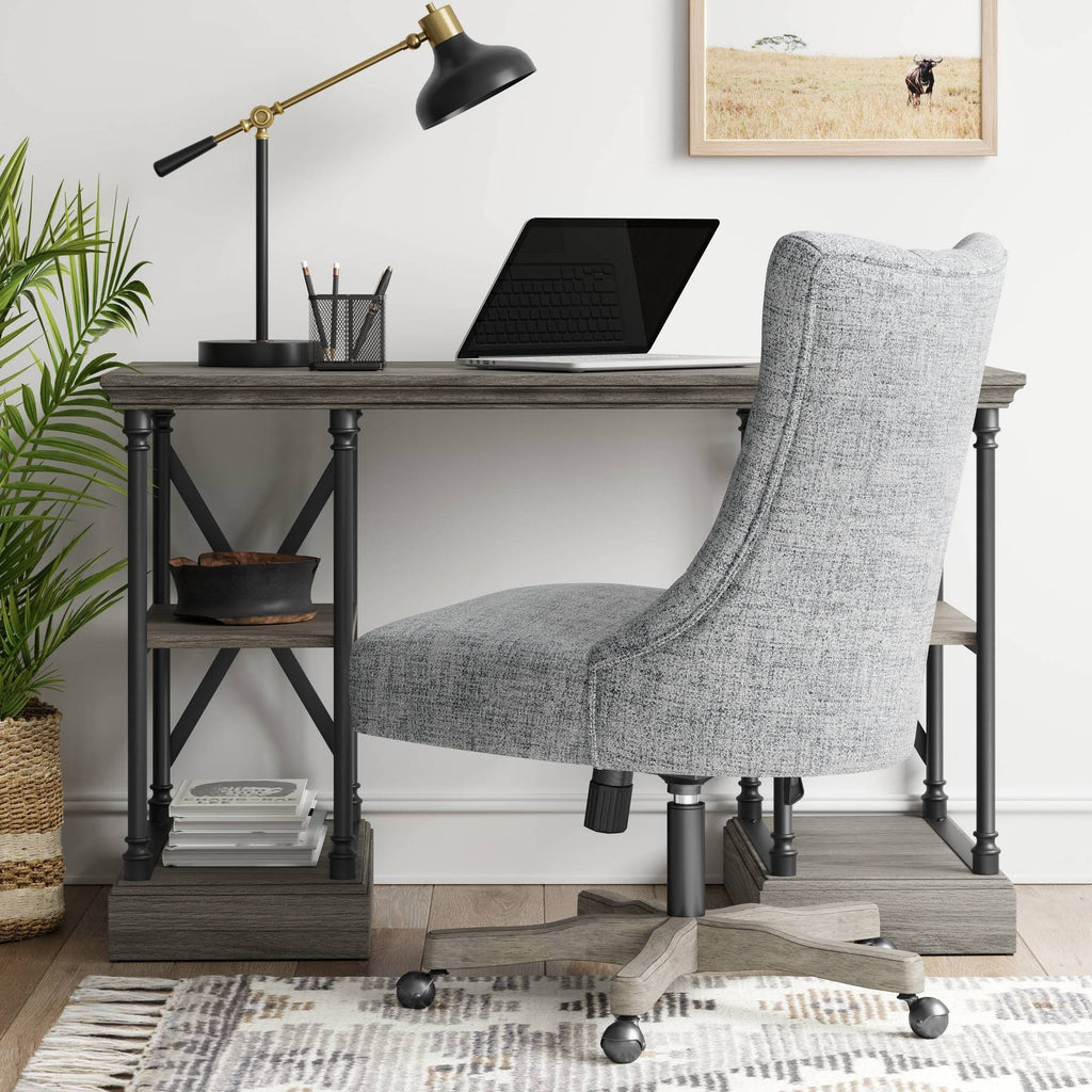 Tufted Back Office Chair Light Gray E446744
