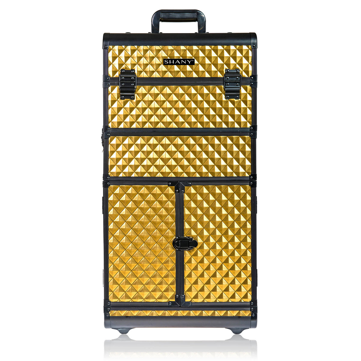 Gold Rolling Train Case Trolley Case B572286