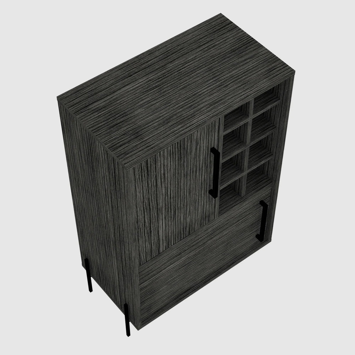 Smokey Oak Gray Oak Bar Cabinet G5522