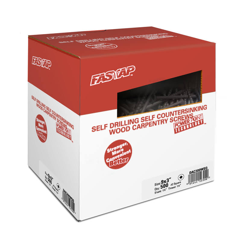 Black Oxide Steel Square Countersink Head Wood Screws Pack of 1000 B202214