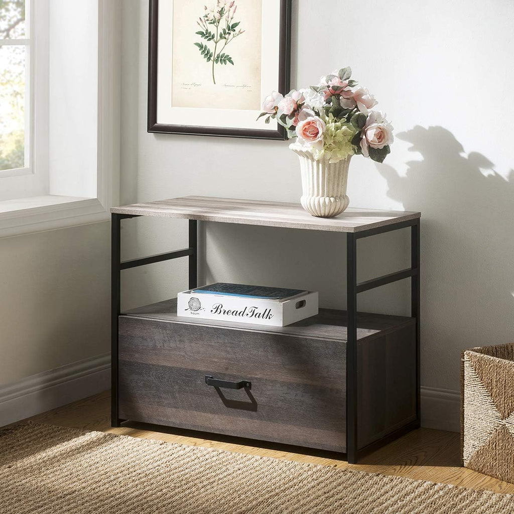 Large Filing Cabinet with Top Open Shelf and Drawer A57773